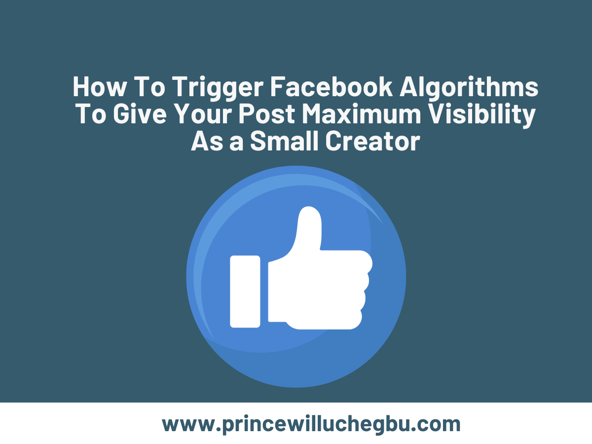 How To Trigger Facebook Algorithms To Give Your Post Maximum Visibility As a Small Creator