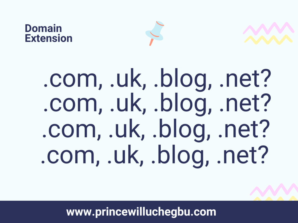 Best Practices for Choosing a Domain Name Domain Extension - princewilluchegbu.com