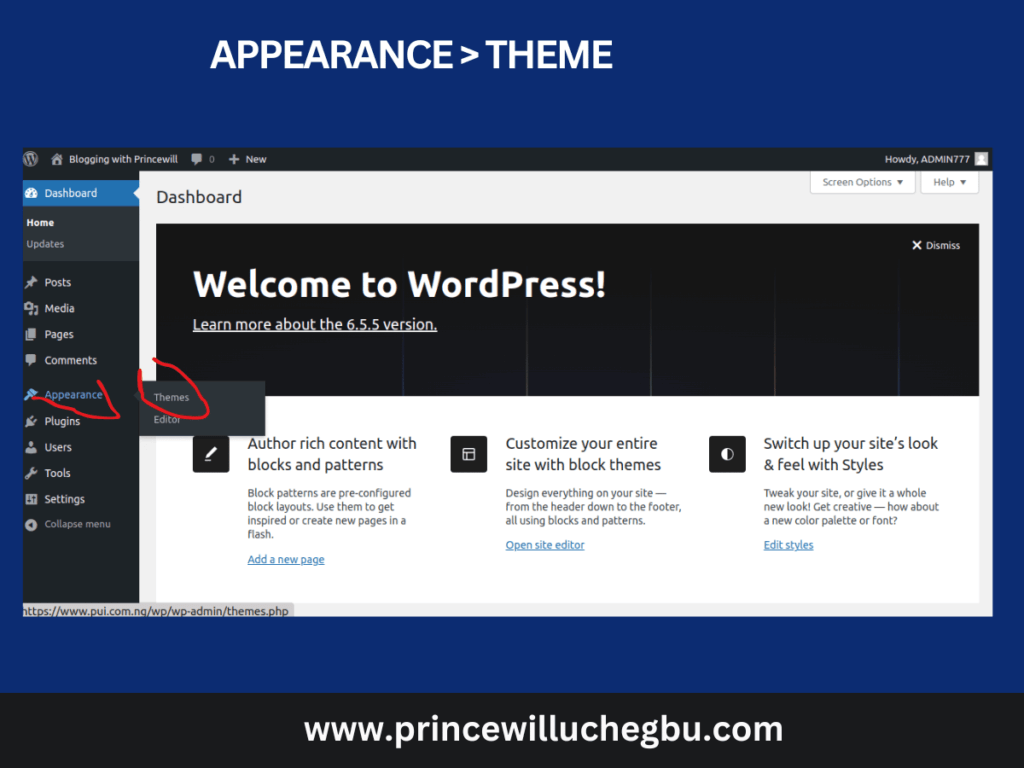 Building Your WordPress Blog From Scratch - Installing WordPress Theme