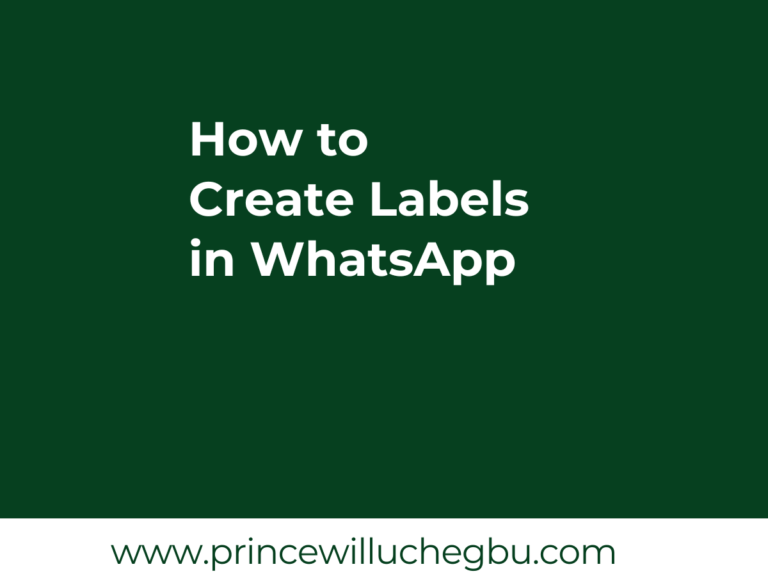 How to Create Labels in WhatsApp